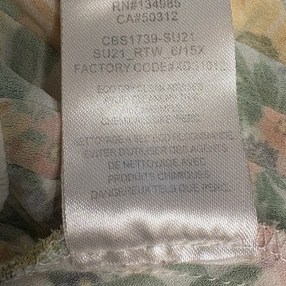 For Love & Lemons Rosalyn Miniskirt Green Yellow Pink Marigold Floral Size M - Picture 12 of 13